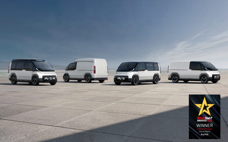 Kia gana el primer premio del Reino Unido por la van eléctrica multiuso PV5 antes de su lanzamiento en 2025