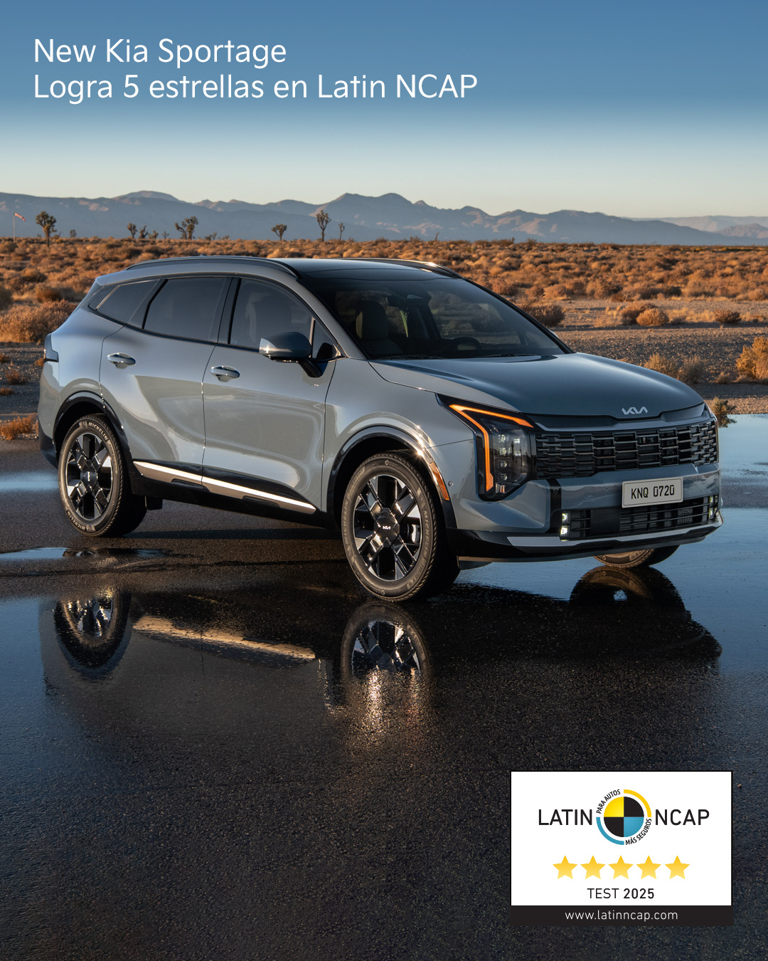 New Kia Sportage logra el máximo honor de seguridad con 5 estrellas en Latin NCAP.