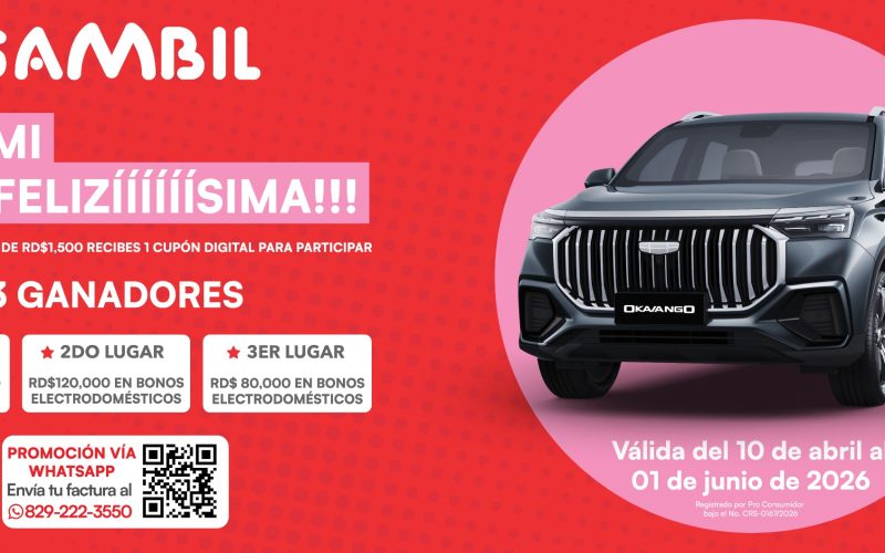 Un Geely Okavango 2026 te espera en la nueva promoción de Sambil Santo Domingo y Grupo Viamar